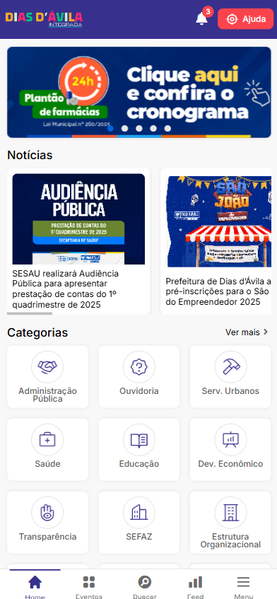Screenshot do Conecta Cidadão